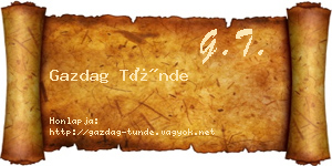 Gazdag Tünde névjegykártya